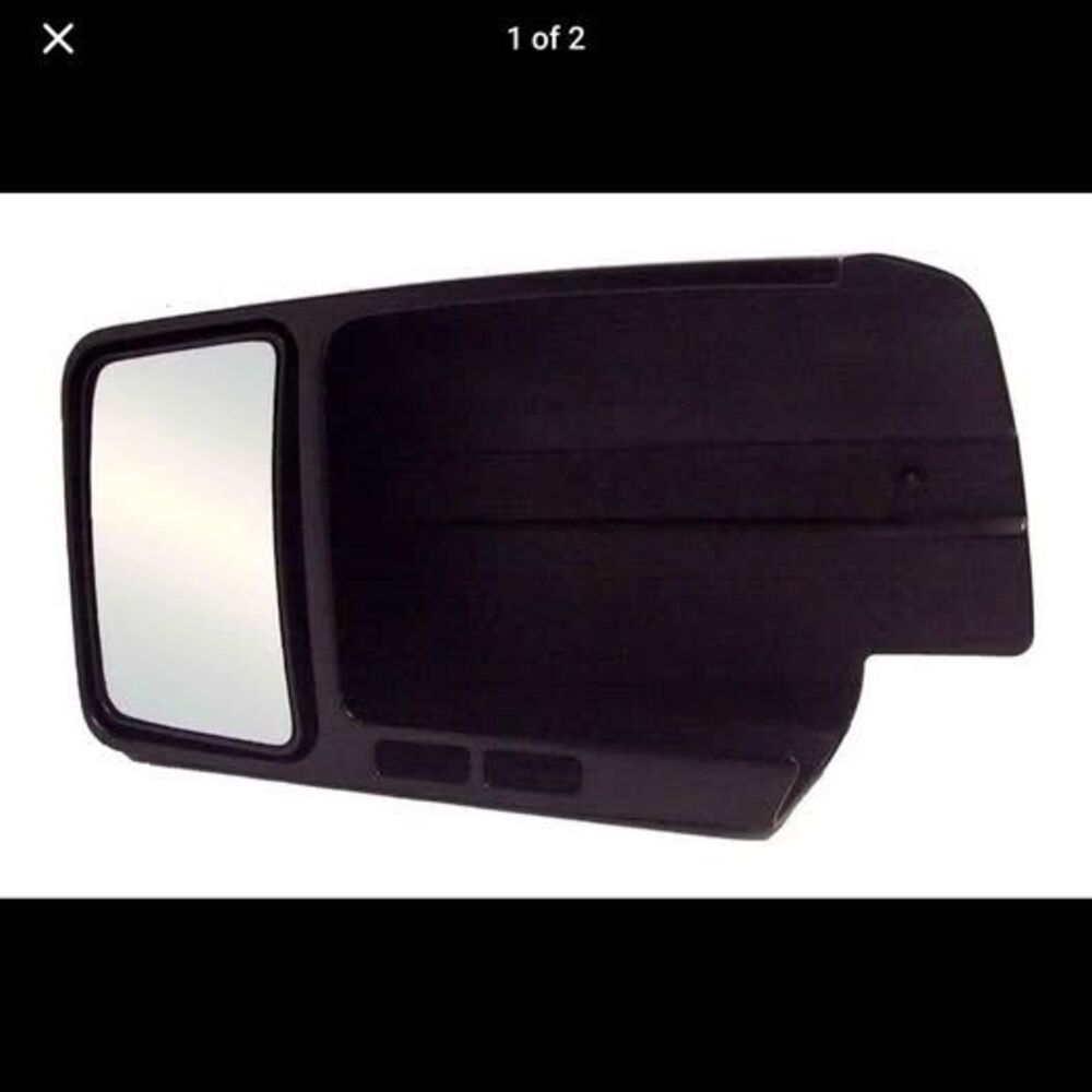 Ford F-150 Black & Silver CIPA 11800 Custom Towing Mirrors - Pair